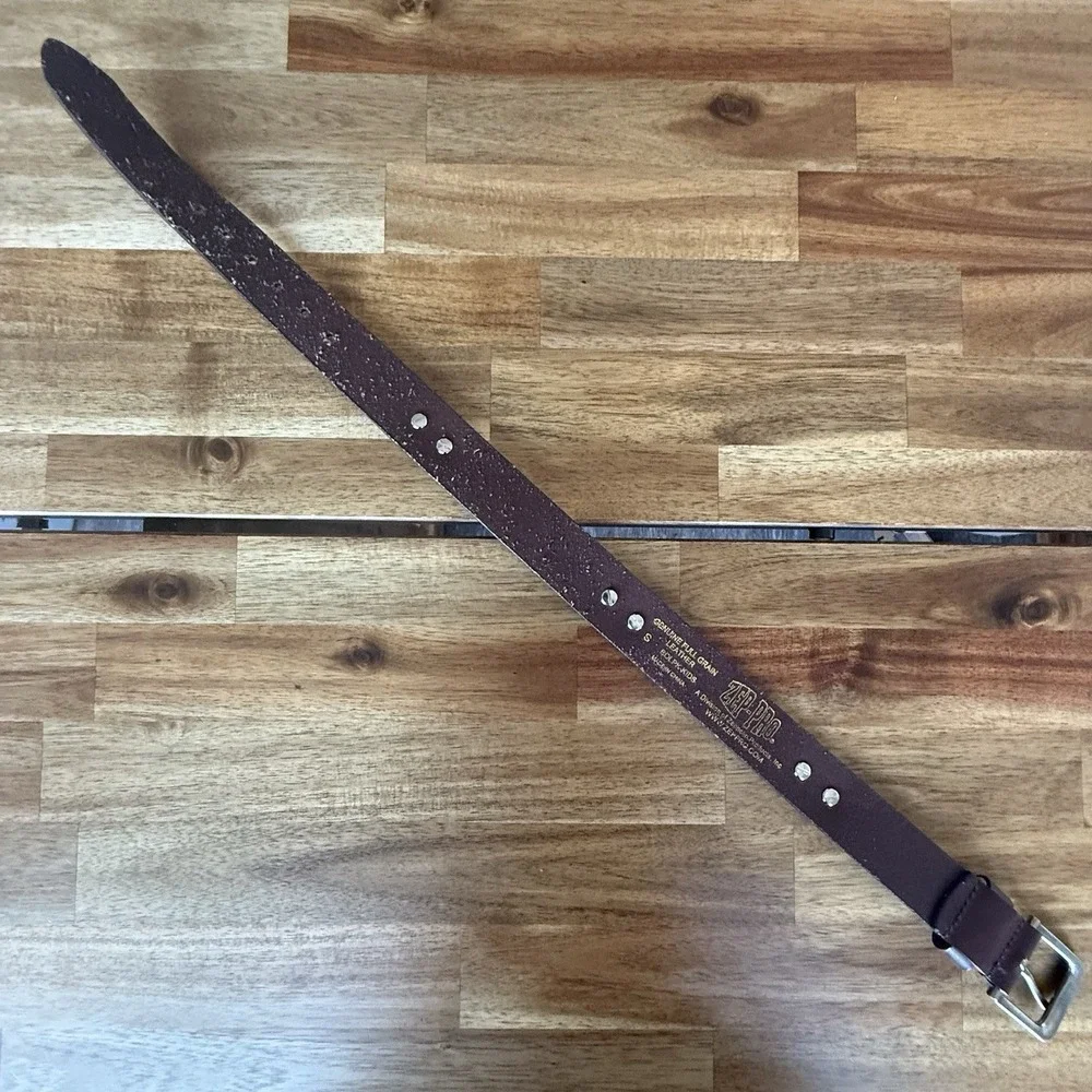 Zep-Pro Kid's Genuine Full Grain Leather Concho Belt Small Deer Southern Classic